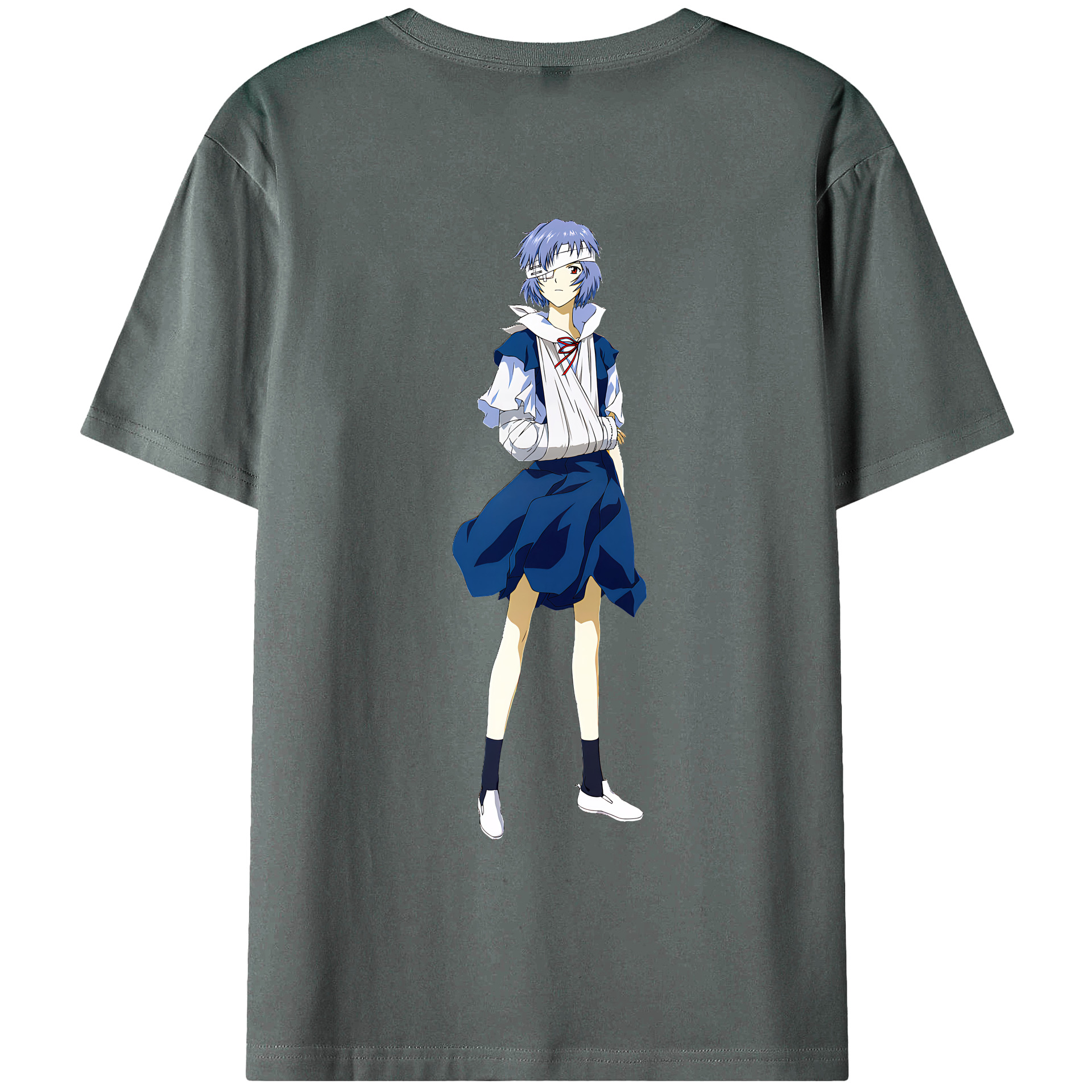 （画像用） EVA 新世紀エヴァンゲリオン 綿100％ メンズ半袖Tシャツ（バックプリント） 通気性